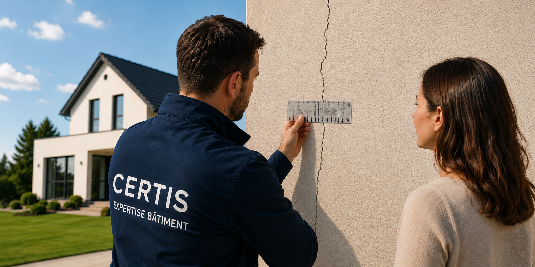 Expert bâtiment indépendant CERTIS en intervention sur un chantier