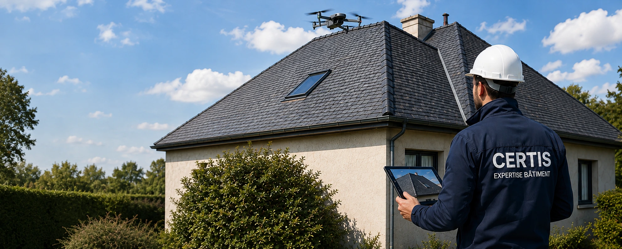 Inspection toiture par drone – CERTIS Expert Bâtiment indépendant