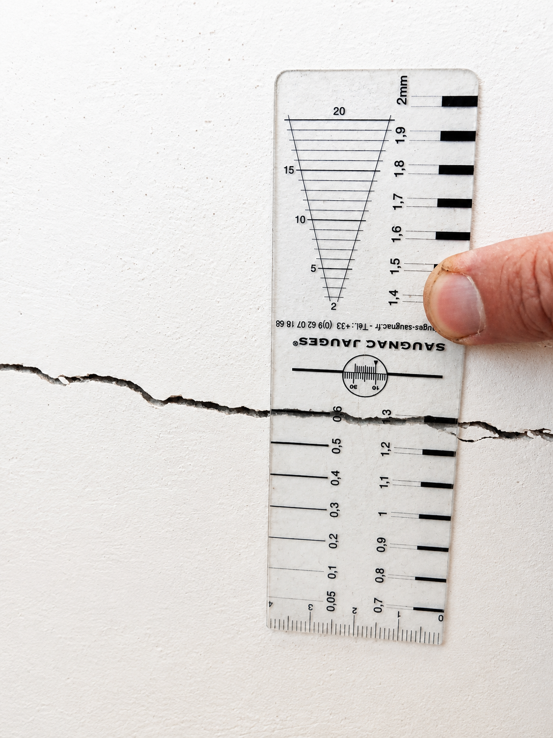 Mesure de fissure par un expert bâtiment CERTIS